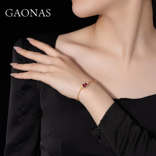 GAONAS  洪福齐天红色新春葫芦设计手链11234SR 商品图3