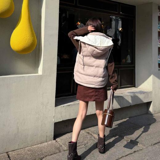 顺丰包邮35535正反两穿纯手工钉珠绵羊毛珠片鹅绒羽绒马甲3573 商品图4