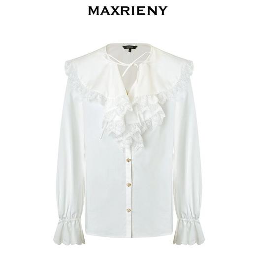 【商场同款-宫廷飞鸽】MAXRIENY复古宫廷刺绣镂空上衣24春(货号:MC85TP008) 商品图4