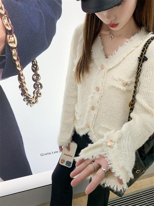 <曾小咸推荐>杏色小香风毛衣 商品图0