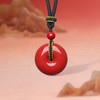 周六福朱砂项链男女款平安扣吊坠挂件本命年送女友礼物 商品缩略图4