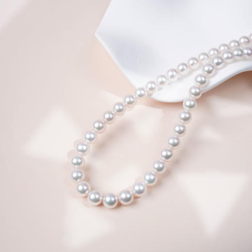 阮仕白玫瑰系列  S925银 日本akoya珍珠 8-9mm  吉尔德rose  N8-8.5BMGA 商品图1