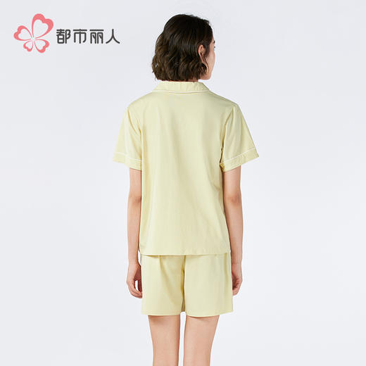 都市丽人女士无尘棉短袖套装薄凉感无尘棉亲情蜜语短袖类LHH0A7 商品图4