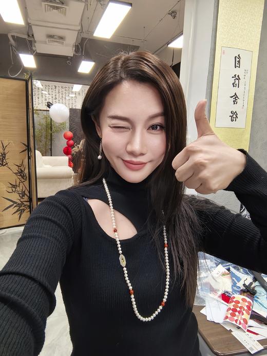 阮仕鸿运系列 S925银淡水珍珠耳饰 8.5-9mm  ES8.5-9HYD 商品图5