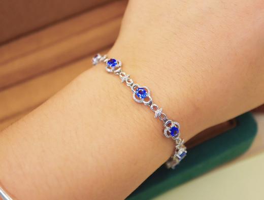 3.55ct刻面蓝宝石手链 商品图3