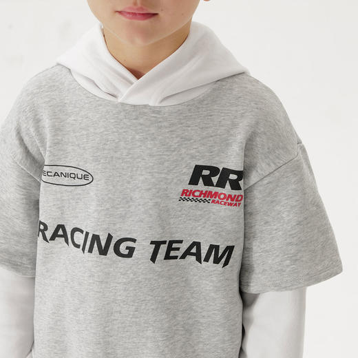 马克珍妮男童潮酷假两件卫衣 儿童连帽上衣2025年春装新款250050 商品图4