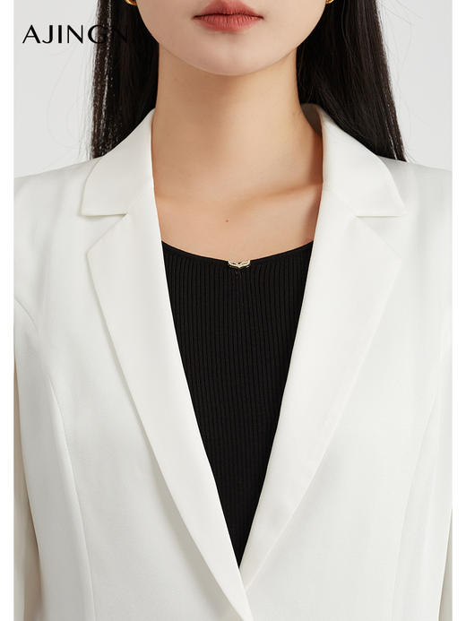 【商场同款】阿菁娜缎面醋酸珠光质感西服A29X108018 商品图2