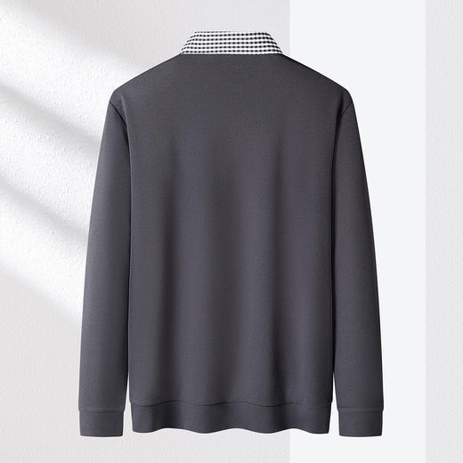 【肌理提花】罗蒙秋冬男士假两件针织衫男长袖衬衫百搭舒适男士时尚通勤针织衫 商品图3