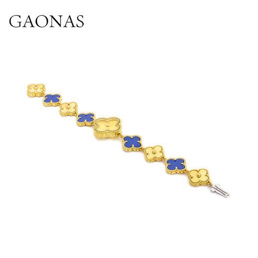 GAONAS时尚欧美潮流设计蓝金色手表11058SB 商品图1