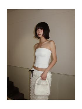 25早春限定 手工羊毛手提 乳白，handmade