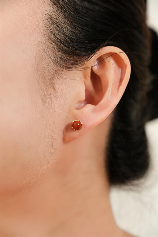 pearl moments珍刻 朝露（南红） 珍珠耳环 商品图3