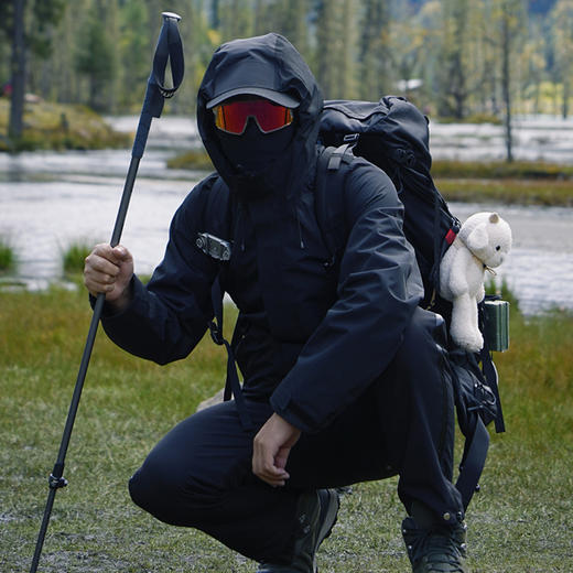 拓路者户外冲锋衣男款秋季情侣防风防水压胶单层冲锋衣登山服 商品图1