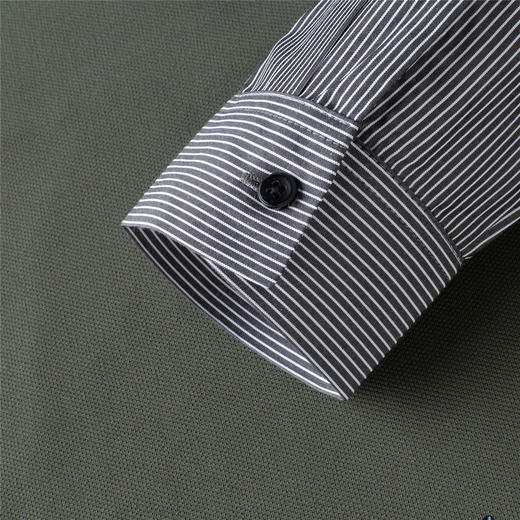 【肌理提花】罗蒙男士经典假两件衬衫领百搭时尚舒适休闲针织衫男条纹衬衫 商品图10