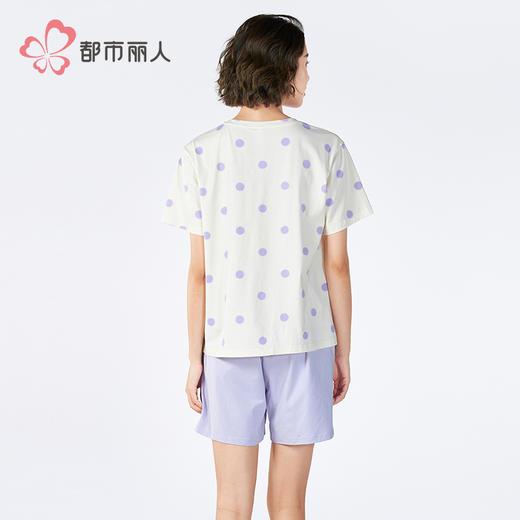 都市丽人女士棉质短袖套装薄40支TC拉架亲情蜜语短袖类LHH9B2 商品图3