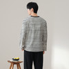 芬腾睡衣套装男士纯春秋款圆领条纹男生男款青年长袖可外穿家居服 商品缩略图3