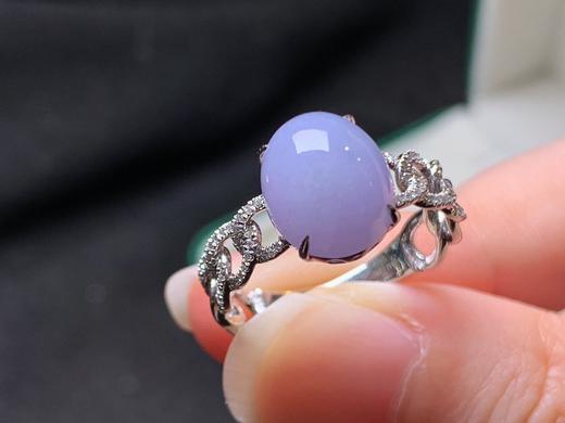 紫罗兰蛋面翡翠戒指 商品图0
