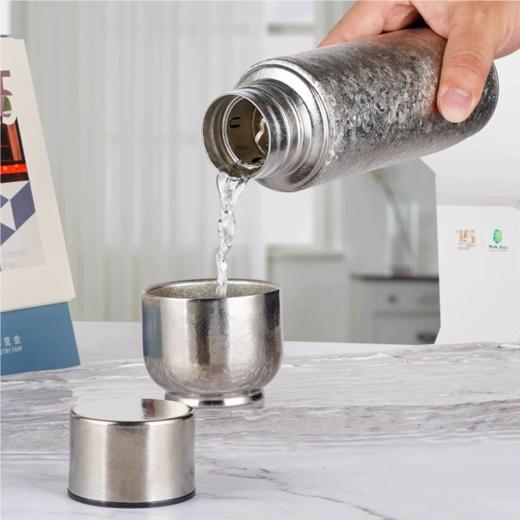 76双层纯钛保温杯茶水分离泡茶杯男女士高端钛杯大容量水杯子 商品图3