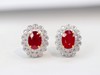 1.35ct刻面红宝石耳钉 商品缩略图0