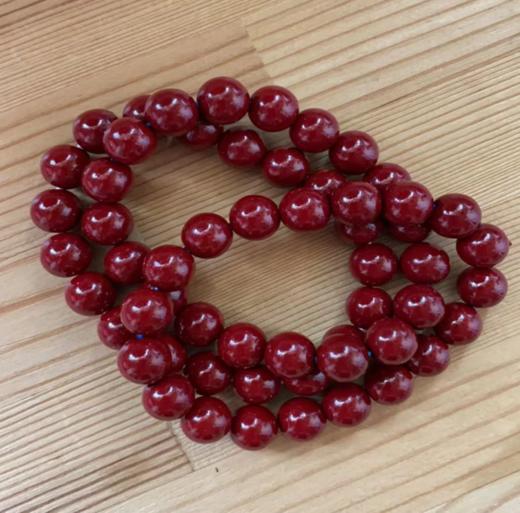 JS（小白）朱砂单圈手链（素圈，10mm） 商品图0