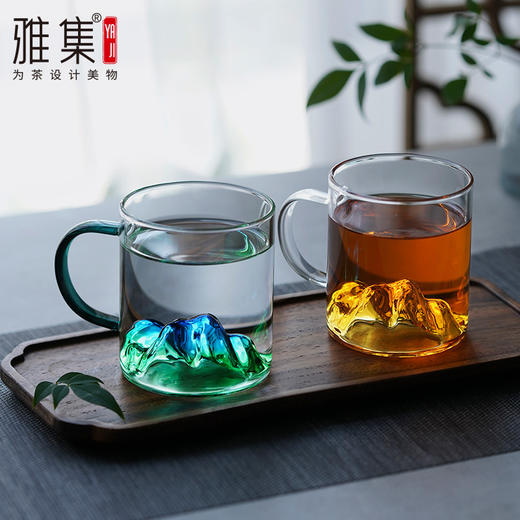 雅集玻璃杯观山杯340ml（把手款-透明） 商品图2