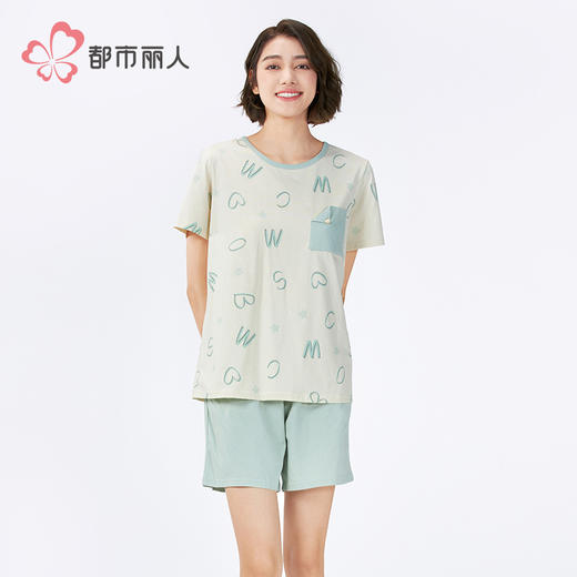 都市丽人女士特价棉质短袖套装薄32支TC65/35单面超值精选短袖类LHH2B1 商品图1