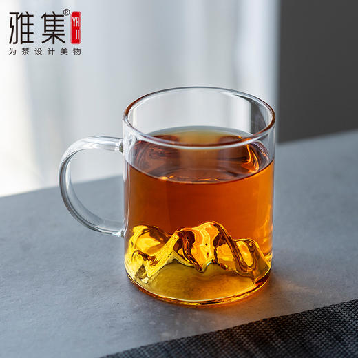雅集玻璃杯观山杯340ml（把手款-透明） 商品图1