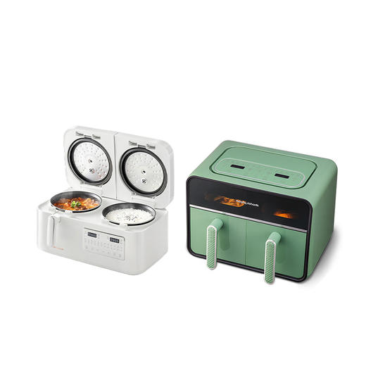 摩飞多功能电饭煲MR8501+摩飞空气炸锅（双锅）MR8100【鲜知20.0】 商品图0