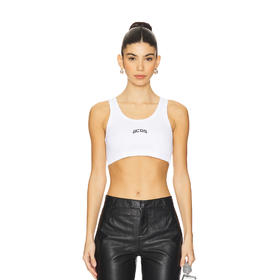 GCDS 女士字母徽标刺绣运动背心 白色 A2OW2811JA210