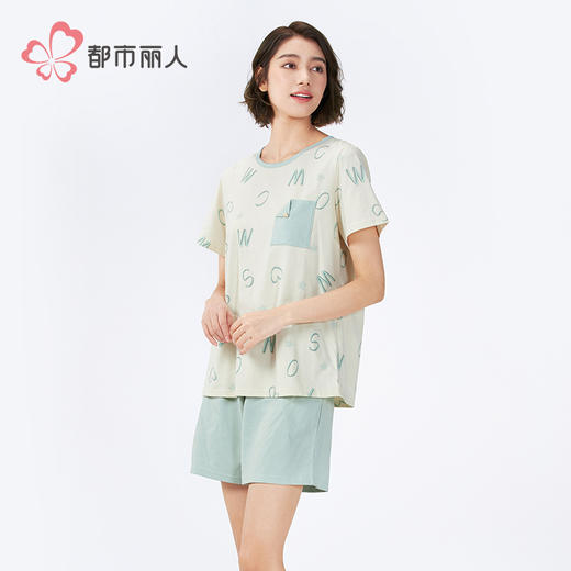 都市丽人女士特价棉质短袖套装薄32支TC65/35单面超值精选短袖类LHH2B1 商品图2