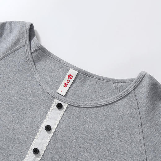 芬腾春秋季长袖套头圆领可外穿女款100%全棉家居服套装  A-5195   芬腾 商品图2