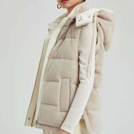 顺丰包邮35535正反两穿纯手工钉珠绵羊毛珠片鹅绒羽绒马甲3573 商品图1