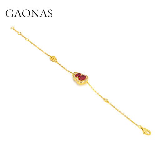 GAONAS  洪福齐天红色新春葫芦设计手链11234SR 商品图1