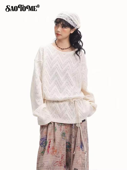 早乙女惠子saotome/STMCX251002/浪花针织罩衫 商品图2