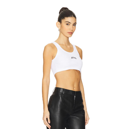 GCDS 女士字母徽标刺绣运动背心 白色 A2OW2811JA210 商品图1