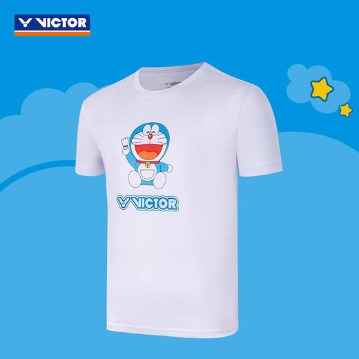 胜利威克多 哆啦A梦联名系列 男女同款 T恤 T-501DRM 商品图1