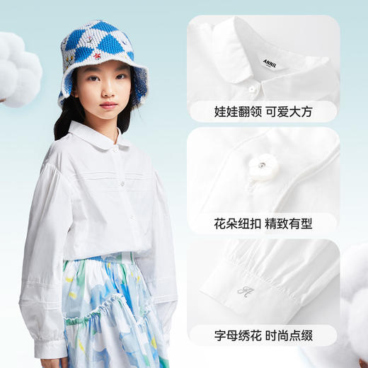 女童翻领长袖衬衣春季新款安奈儿童装EG511009 商品图4