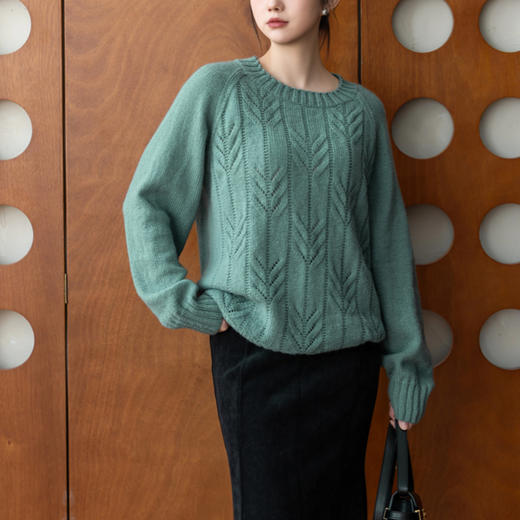 苏苏姐家有致基础羊绒毛衣17号手工diy编织毛线棒针自制材料包 商品图1