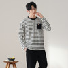 芬腾睡衣套装男士纯春秋款圆领条纹男生男款青年长袖可外穿家居服 商品缩略图2