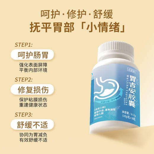 NST喂吉安软胶囊nst吉安喂辅助保护胃黏膜养胃护胃胀气nst胃吉安 商品图2