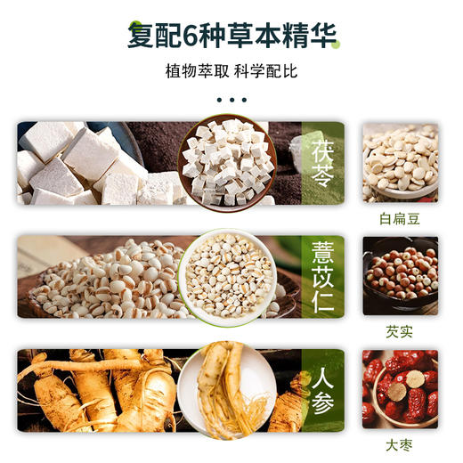 贝优典茯苓薏仁片人参伏苓营养滋补养生湿气重去除湿气伏苓薏仁片 商品图2