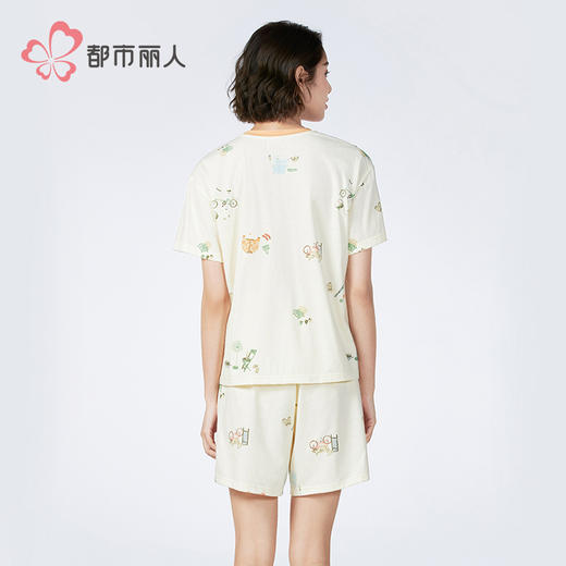 都市丽人女士特价棉质短袖套装薄32支CVC单面超值精选短袖类LHH2A9 商品图3