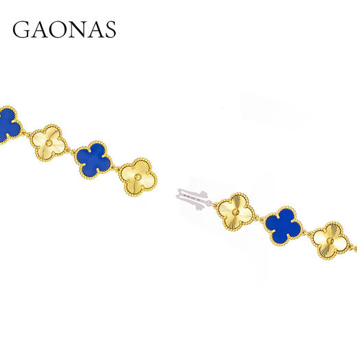 GAONAS时尚欧美潮流设计蓝金色手表11058SB 商品图2