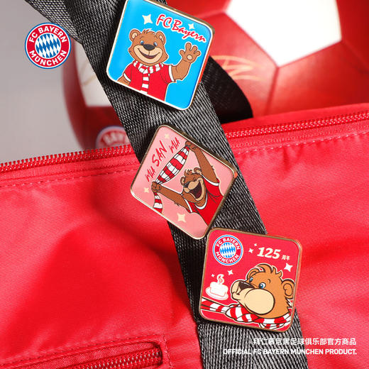【官方正版】拜仁慕尼黑足球俱乐部 | 伯尼熊徽章组合可爱胸针 商品图3