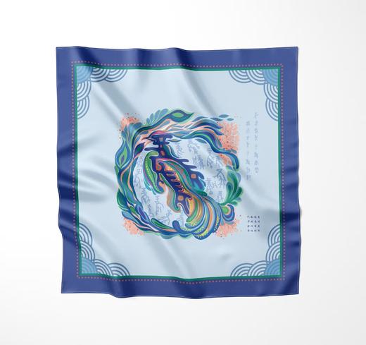 久闻中原织文鸟章丝巾礼盒装 商品图2