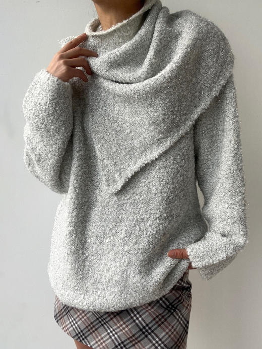 VC｜HD24004SL Tinsel sparkle sweater  [ 针织毛衣 银 ]【HOLIDAY】 商品图6