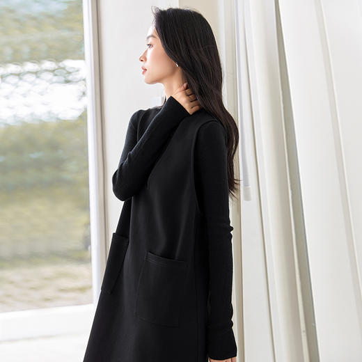 IC 秋冬法式优雅设计背心连衣裙女新款通勤休闲气质高级感裙子 商品图2