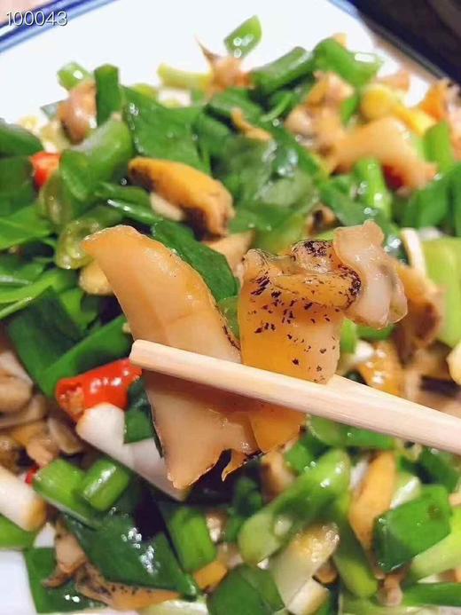 海洋岛干冰假鲍鱼肉，原浆纯肉珍珠鲍老婆脚，500克/袋，鲜嫩无冰衣，做凉拌辣炒各种炒菜搭配，东三省包邮。 商品图2