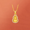 周六福黄金吊坠女款碎金小葫芦黄金镶嵌5G足金吊坠福禄双全 商品缩略图3