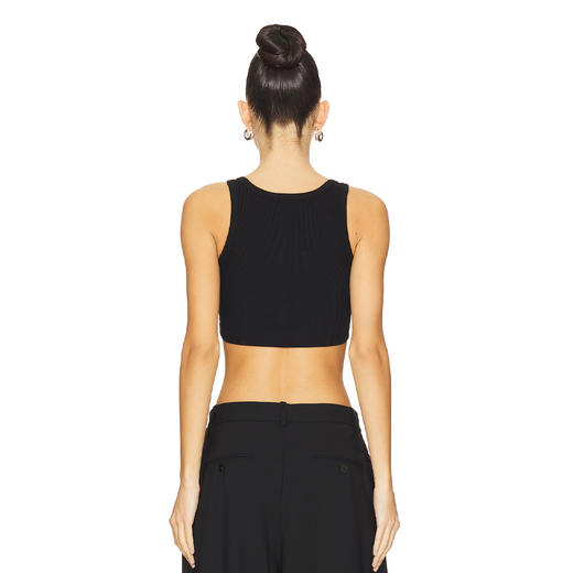 GCDS 女士字母徽标刺绣运动背心 黑色 A2OW2811JA299 商品图2