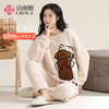 【冬季新品】洁丽雅正品珊瑚绒家居服可爱卡通保暖长袖长裤套装女 商品缩略图1